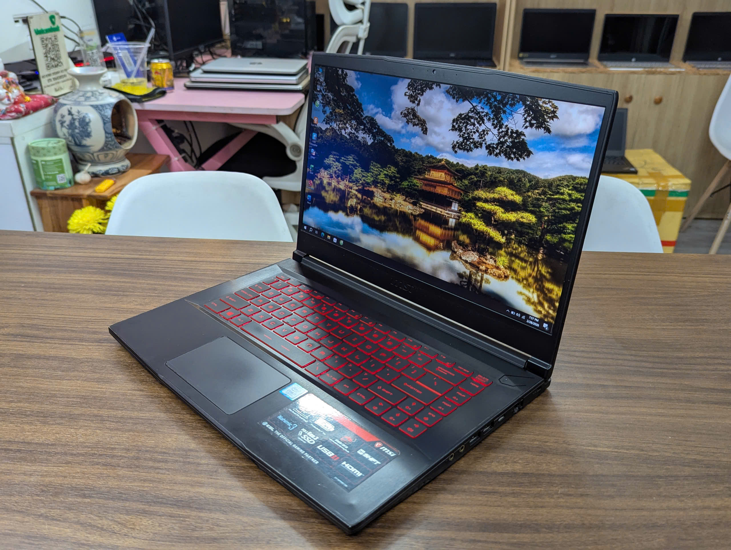 Gaming Giá Rẻ Msi GF63 8RC - CPU I5-8300H / RAM 8GB / SSD 512GB / GTX 1050 4G / MÀN 15,6INCH / PIN 80/100% - Ảnh 4