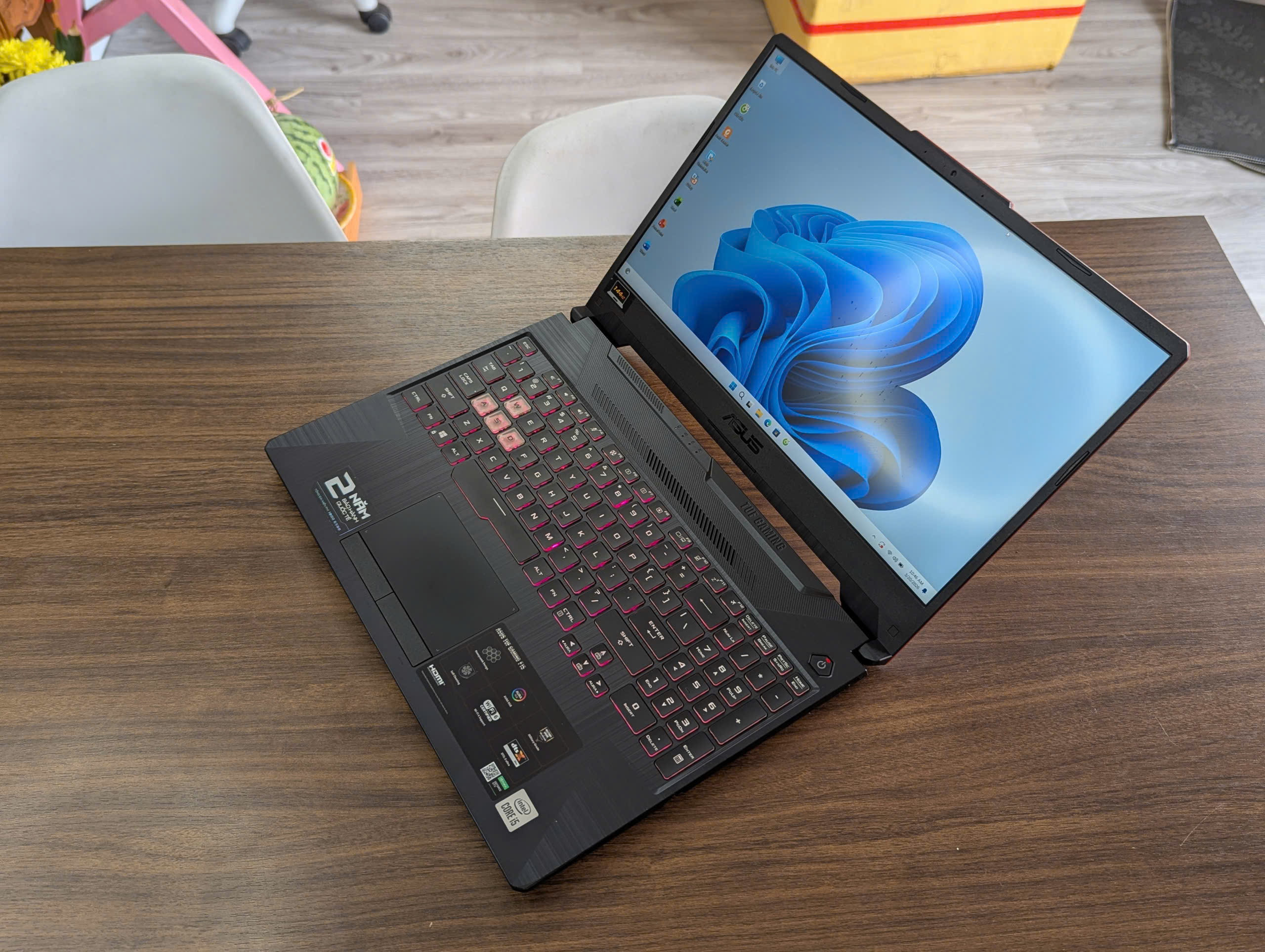 Asus TUF Gaming F15 FX506 Máy Zin Đẹp Nguyên Bản: CPU I5-10300H/RAM 8GB/SSD NVME 512GB/GTX 1650 4GB/MÀN 15.6INCH 144HZ - Ảnh 6