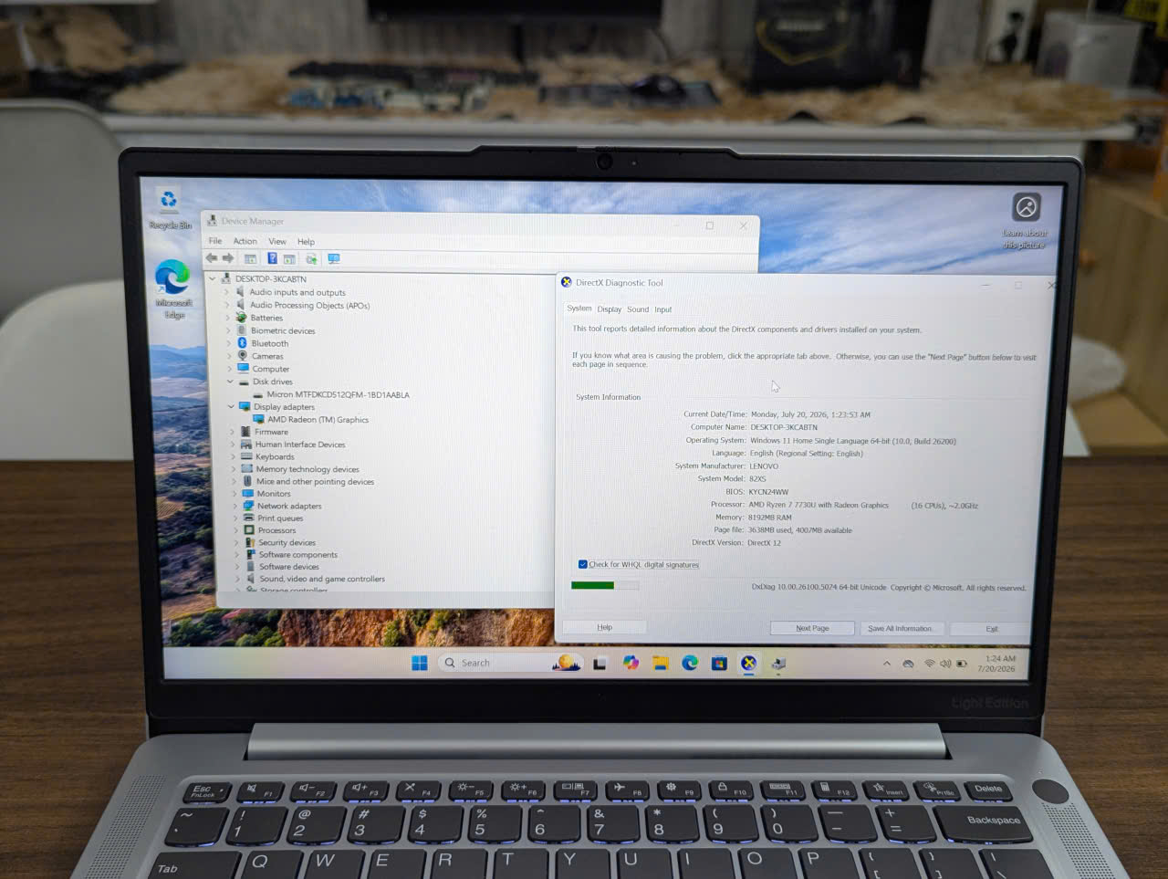🔥 Laptop Mỏng Nhẹ Cấu Hình Siêu Rồng Lenovo IdeaPad Slim 3 (Ryzen 7 7730U - SSD 512GB) - Ảnh 6