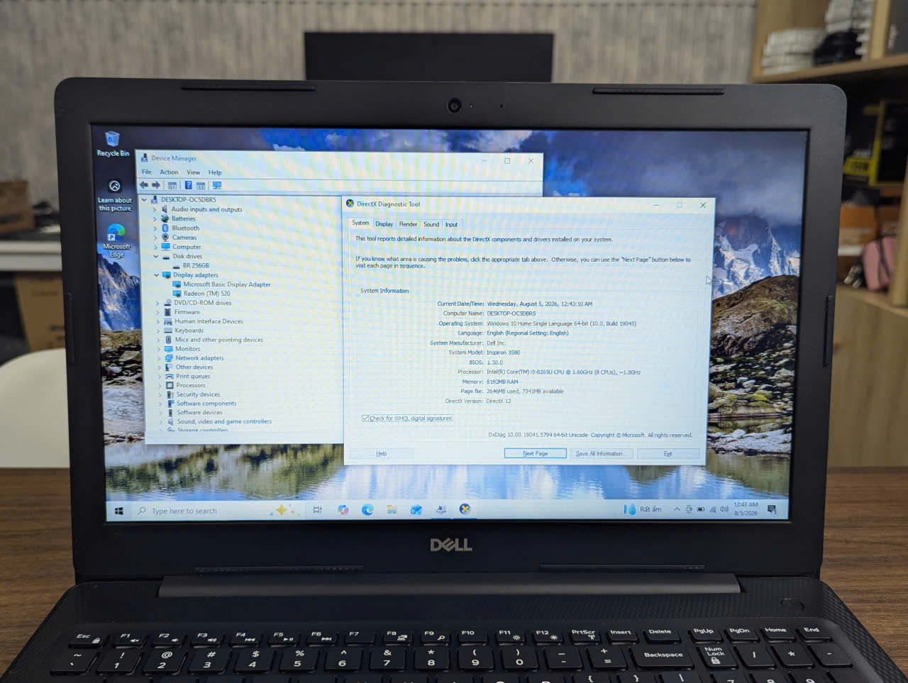 🔥 DELL INSPIRON 3580 CORE I5 GEN 8 - Ảnh 6