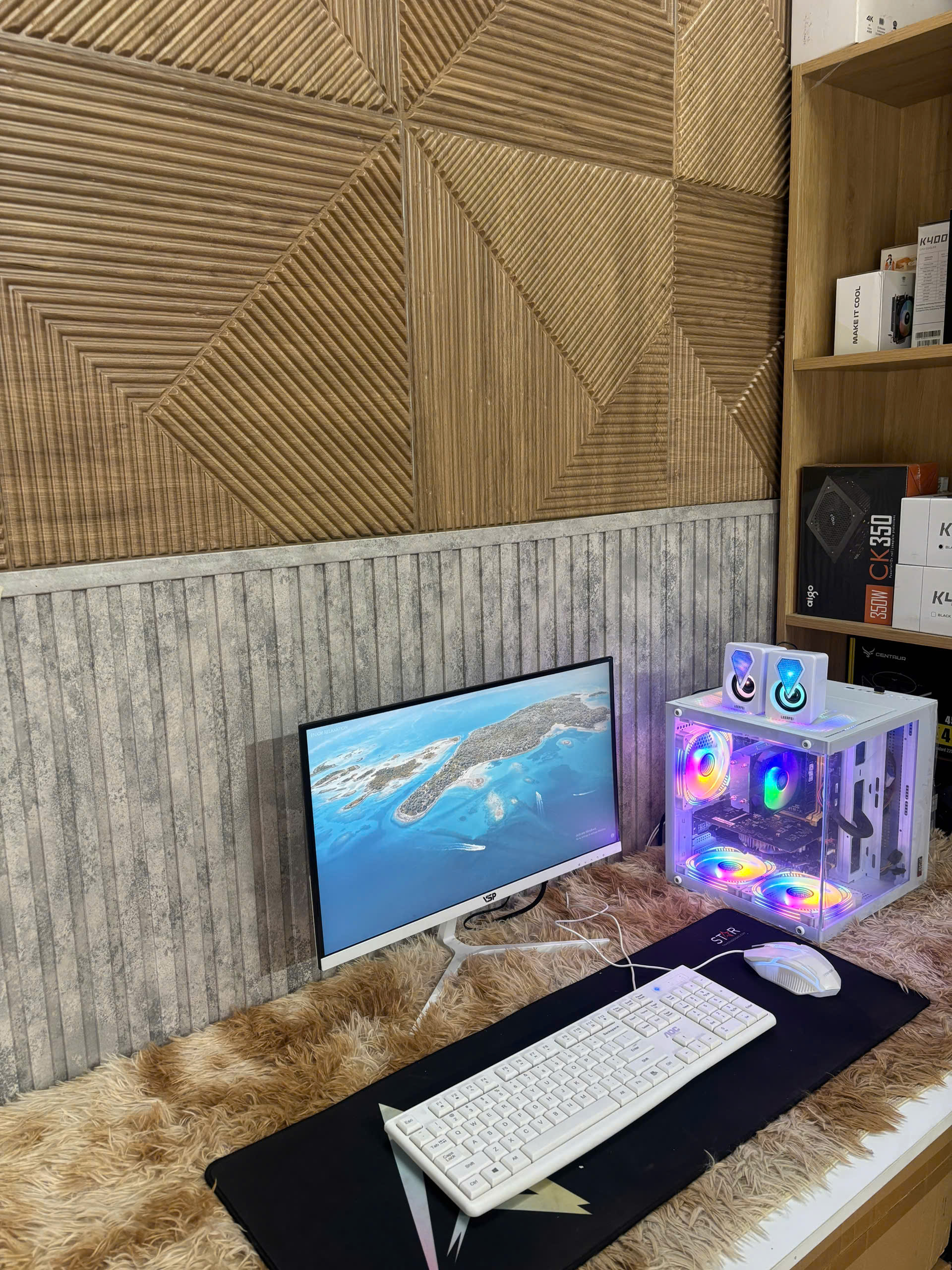 🔥 TRỌN BỘ PC GAMING BỂ CÁ TRẮNG SIÊU ĐẸP – CHIẾN GAME MƯỢT MÀ
