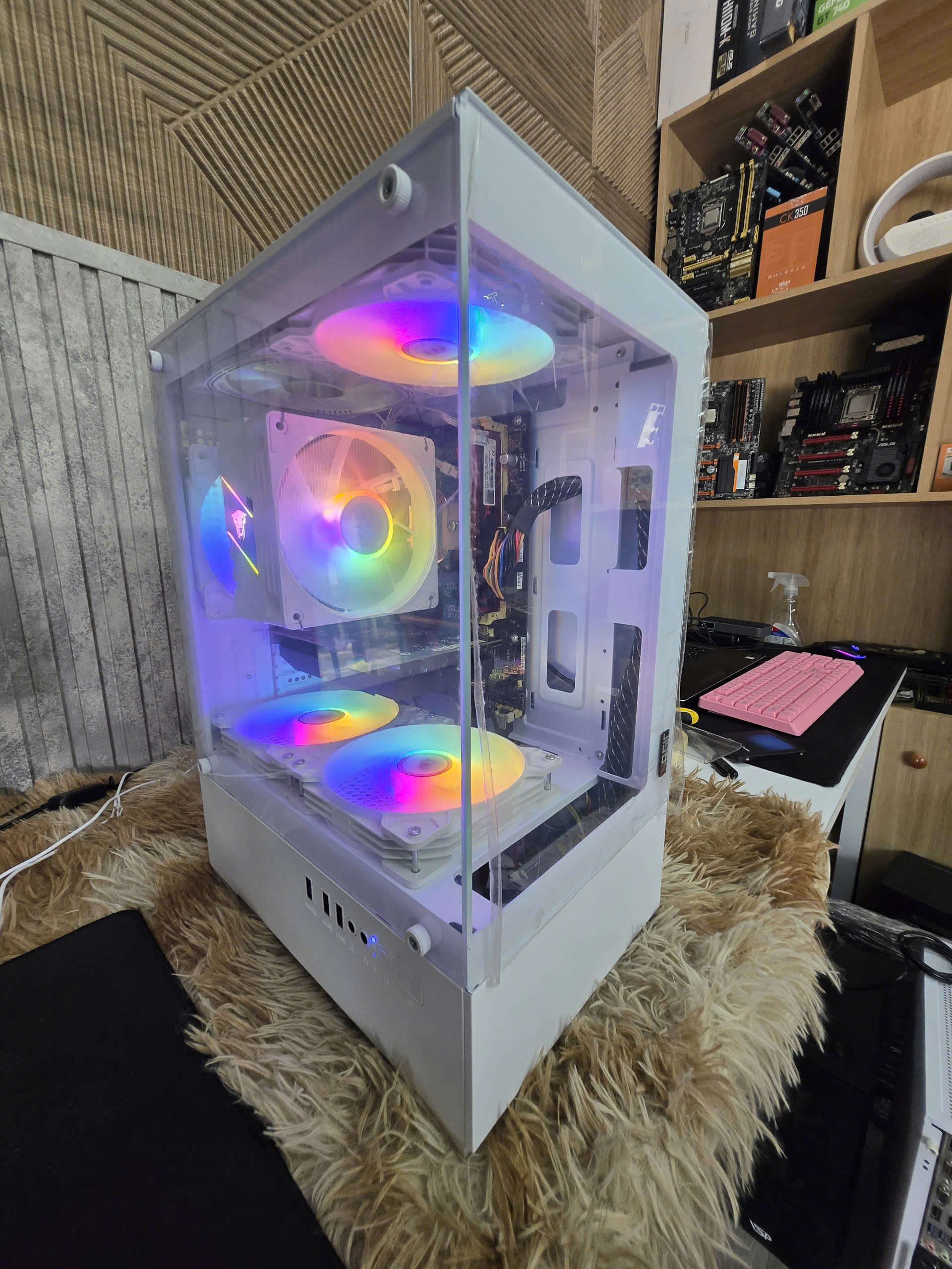 ✨GAMING GIÁ RẺ TRẮNG DECOR: XEON + GT 1030 + MÀN 24" 120HZ NEW (5Tr9)