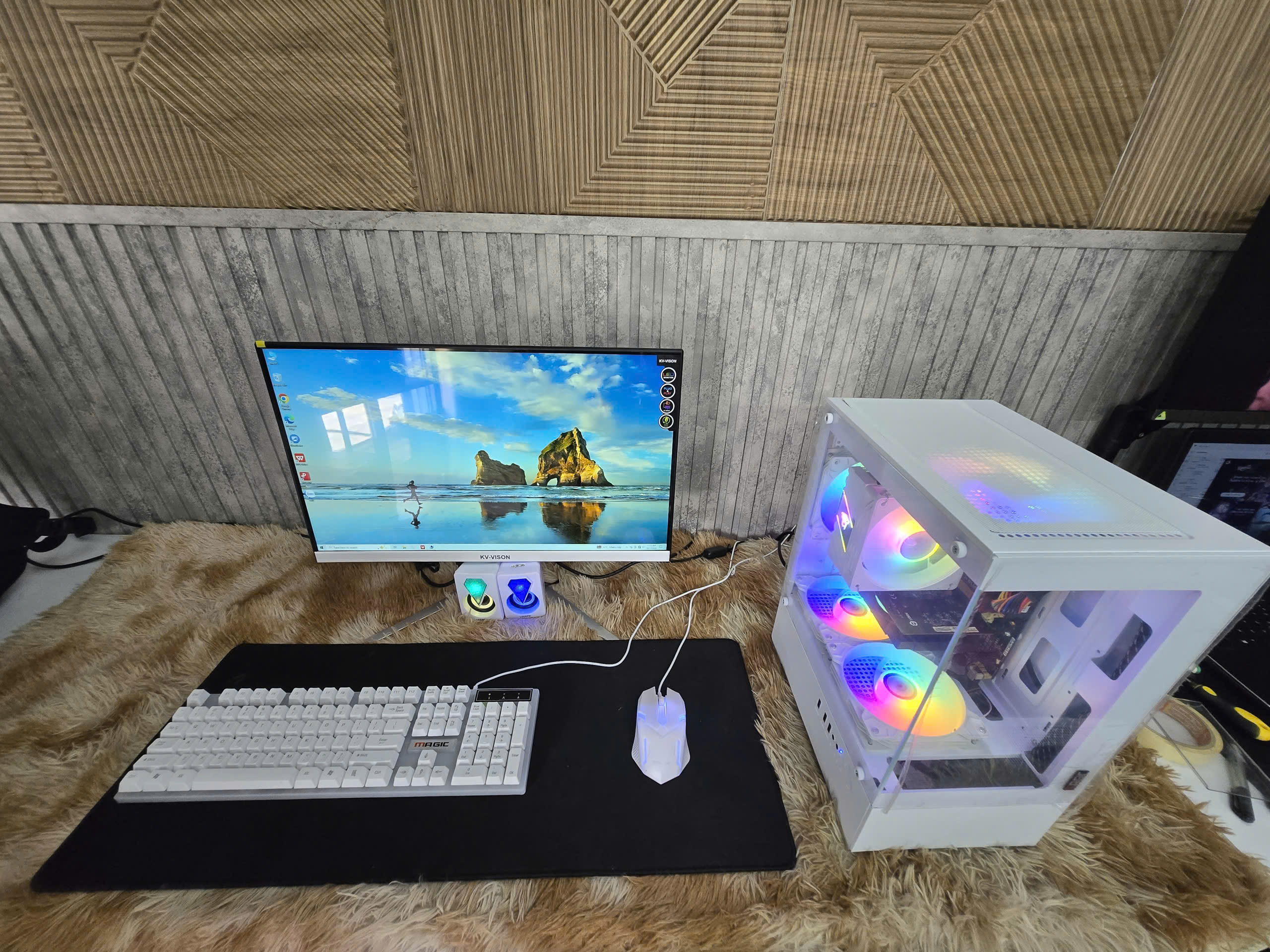 ✨GAMING GIÁ RẺ TRẮNG DECOR: XEON + GT 1030 + MÀN 24" 120HZ NEW (5Tr9) - Ảnh 5
