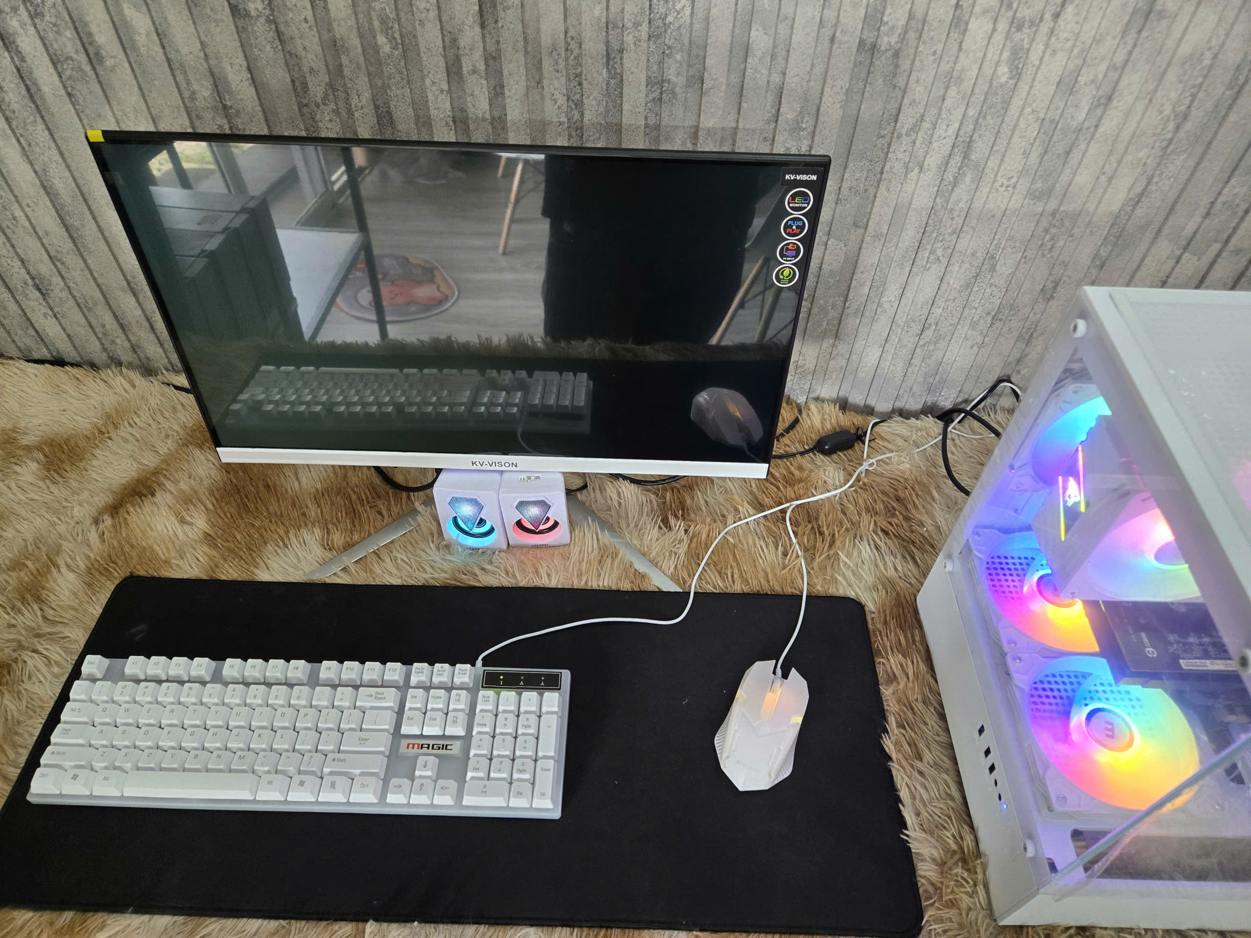 ✨GAMING GIÁ RẺ TRẮNG DECOR: XEON + GT 1030 + MÀN 24" 120HZ NEW (5Tr9) - Ảnh 7